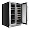 Whynter 24 in Built-In French Door Dual Zone Wine Refrigerator/Beverage Center BWB-2060FDS - alternate 2